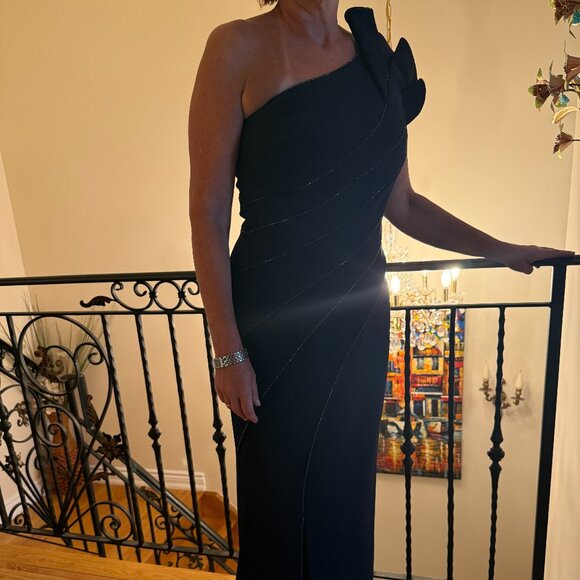 Mother of Bride dress Alexander by Daymor #1671 size 6, Navy - Picture 3 of 8